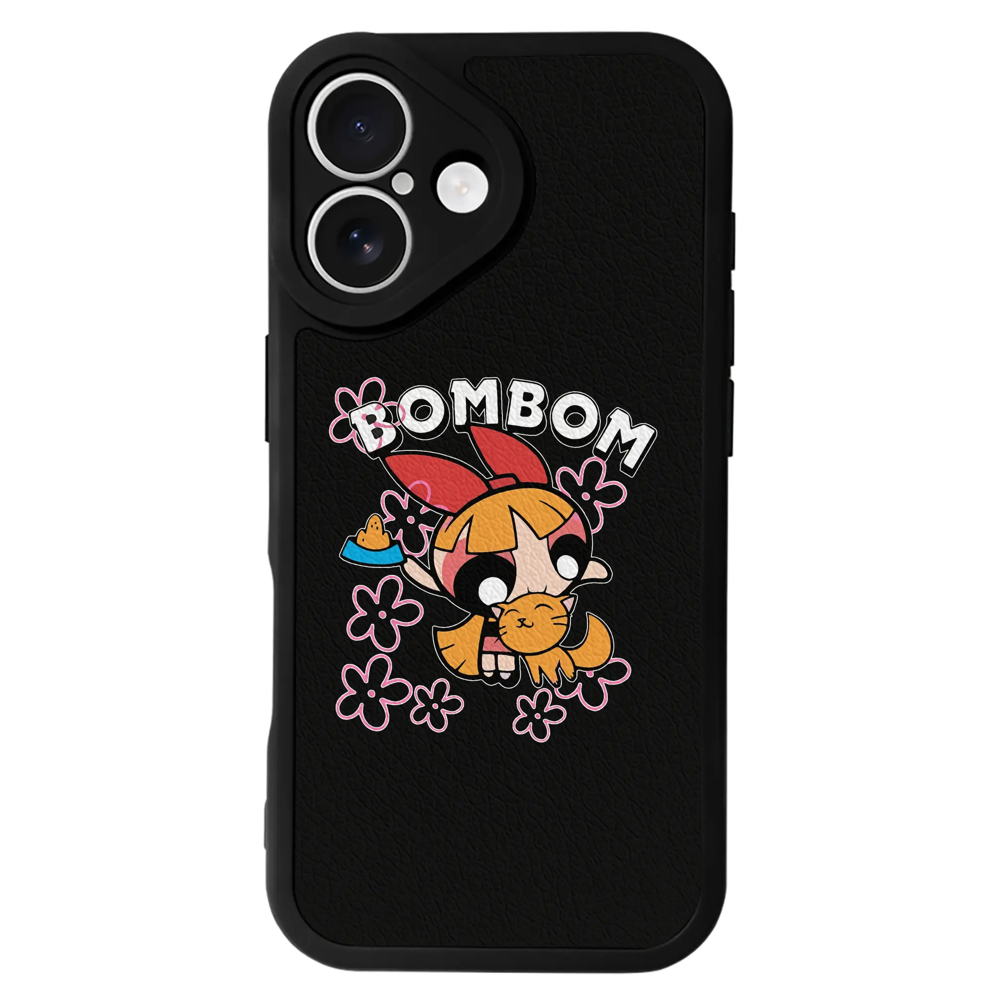 パワパフガールズ グッズ ブロッサム - IPhone 16シリーズ対応 ・ シリコンスマホケース ・ レザー調 ・ 高精度フィット ・ 耐衝撃 ・ ワイヤレス充電対応 ・ 精密カット